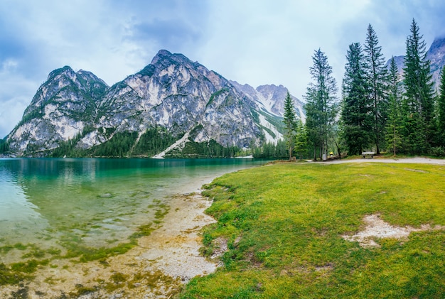 Lake between mountains