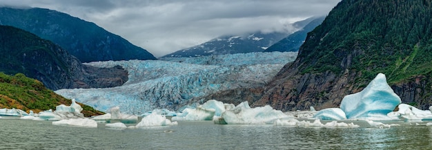 Lake near Mendhenall Glacier huge landscape