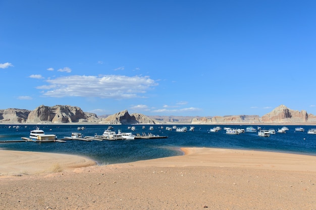 Lake Powell in the Desert of Arizona,United States