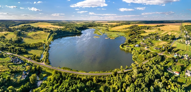 Lake in russian chernozemye glazovo village kursk region near the russia ukraine border