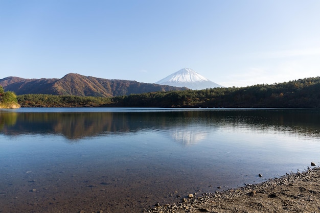 Lake saiko and Mount Fuji