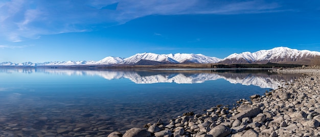 Lake Tekapo mountain landscape Panorama South Island New Zealand