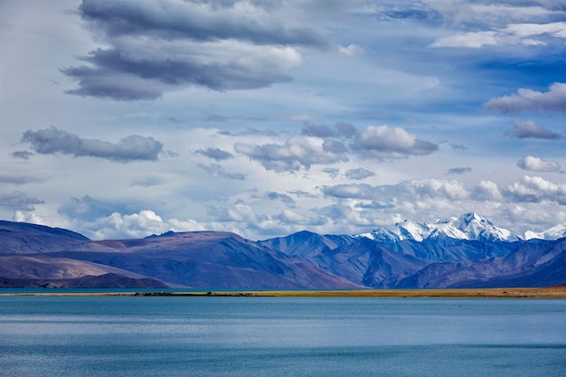 Lake Tso Moriri in Himalayas. Ladakh, India