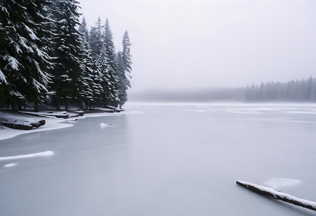 Photo a lake with a boat in the water and a dock in the middle of it