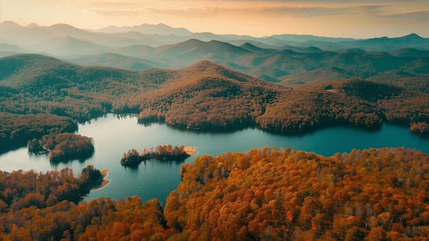 a lake with a mountain in the background and a lake in the foreground