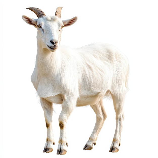 Photo lamancha goat animal isolated on a solid white background