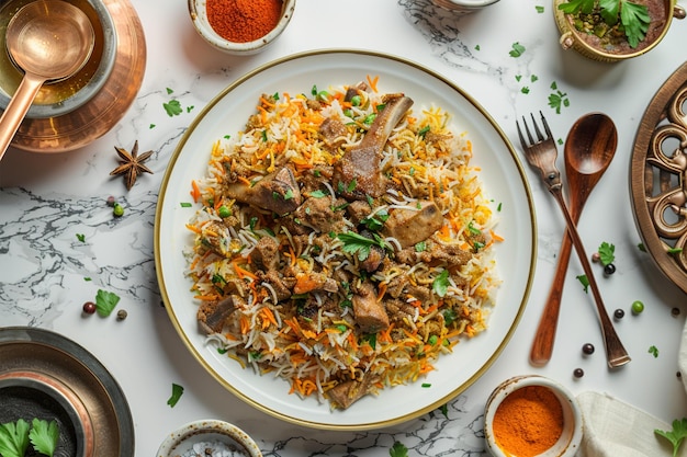 Lamb Biryani Composition Centers