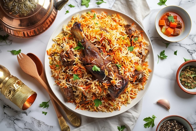 Lamb Biryani Composition Centers