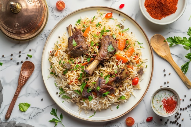 Lamb Biryani Composition Centers