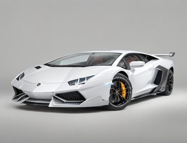 Lamborghini car isolated on white background