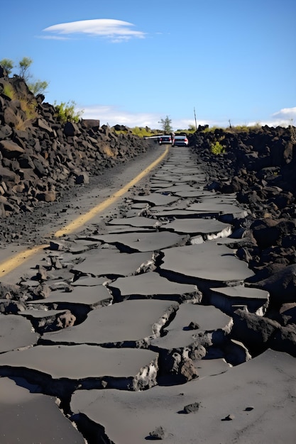 Lament of Abandonment The Harrowing Scars of a Neglected and Broken Road