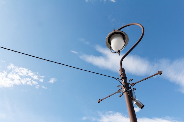 Lamp Post and blue sky background