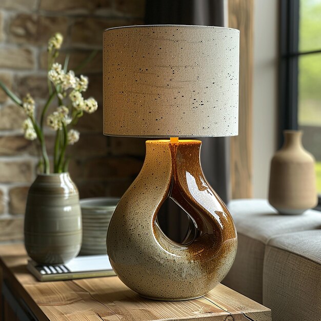 a lamp that has the word  the word  on it