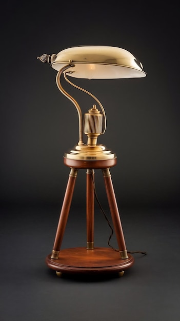 A lamp that is on a stand