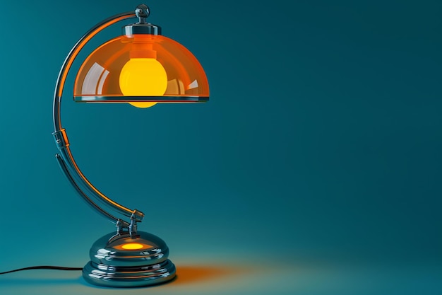 a lamp with a light bulb