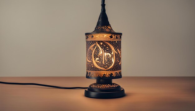 a lamp with the moon and the moon on it