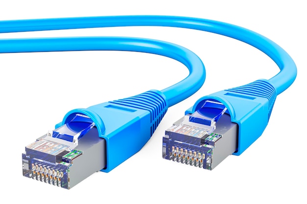 Lan cables 3D rendering