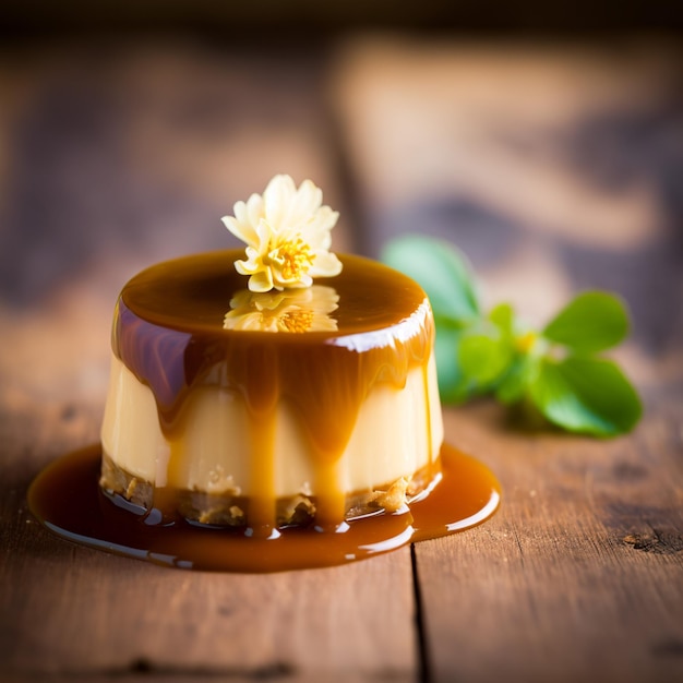 lan recipe with caramel sauce illustration images