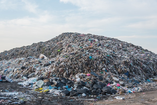 Landfill site,landfill waste in Roied city Thailand