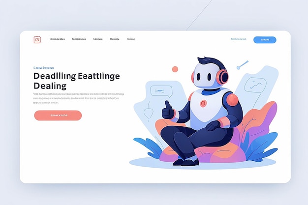 Photo landing page of deadline with chat bot