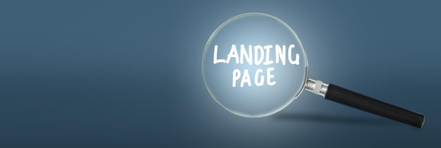 Landing page and magnifier