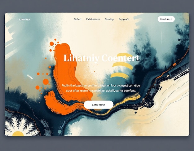 Landing page with abstract