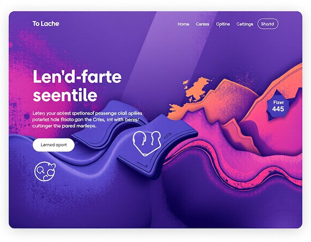 Photo landing page with abstract