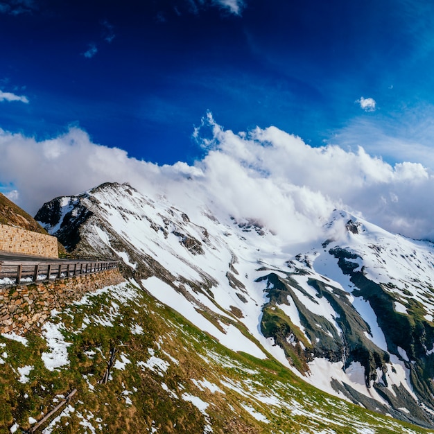 landscape almost snow-capped mountain