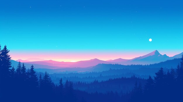 landscape cartoon anime style