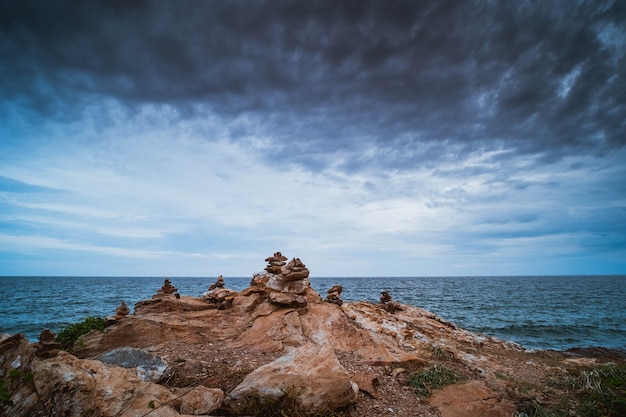 Landscape of cloudy sky over the sea