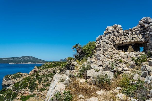 Landscape of the coast of Capo Caccia in Sardinia