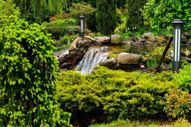 Landscape design Waterfall