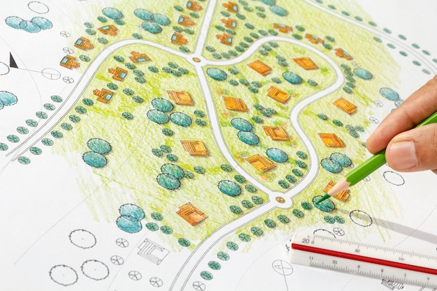 Landscape Designs Blueprints For Resort