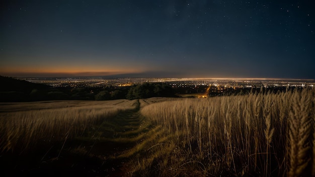 Photo landscape of diversity between night and day wallpaper