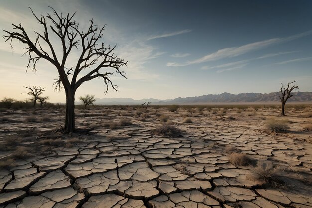 Landscape of a drought land