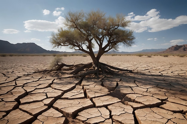 Landscape of a drought land