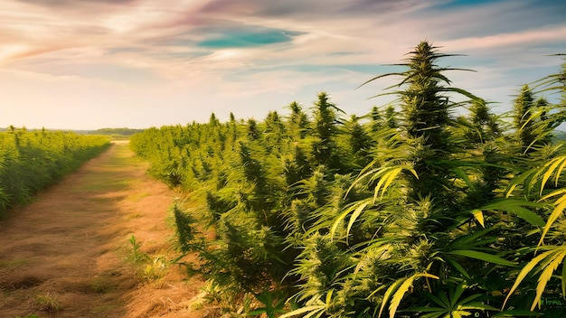 Landscape of flourishing cannabis plants speak volumes about the potential for growth both literal