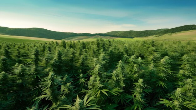 Landscape of flourishing cannabis plants speak volumes about the potential for growth both literal