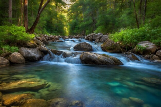 A landscape of a forest