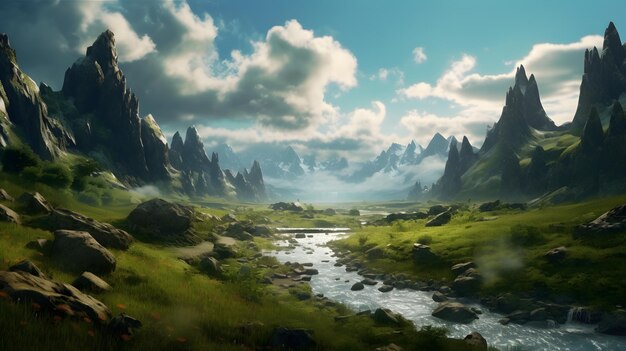 Photo landscape from a fantasy rpg