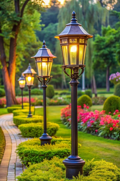 Landscape lighting lamps for parks and gardens lawns