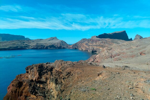 Landscape of Madeira island Ponta de sao Lourenco Madeira islands Portugal