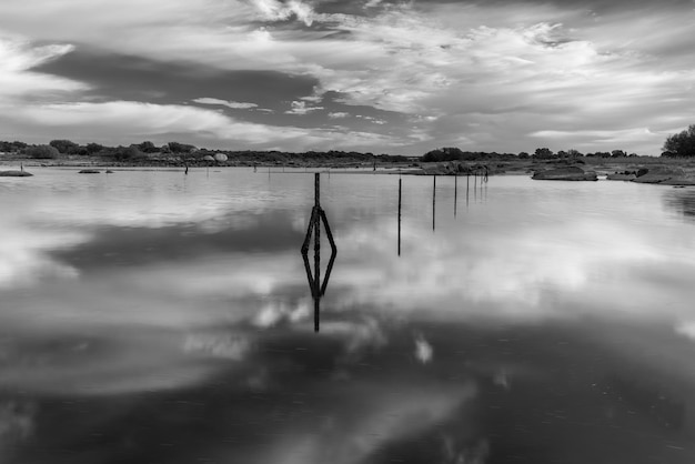 Landscape in the Molano reservoir. Spain.