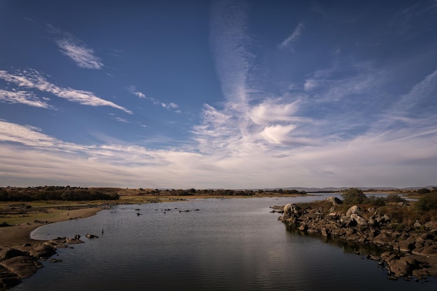 Landscape in the Molano reservoir. Spain.