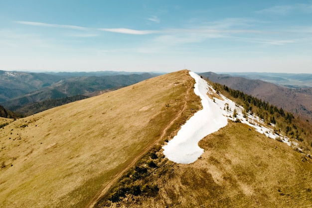 Landscape of mountains in daylight.