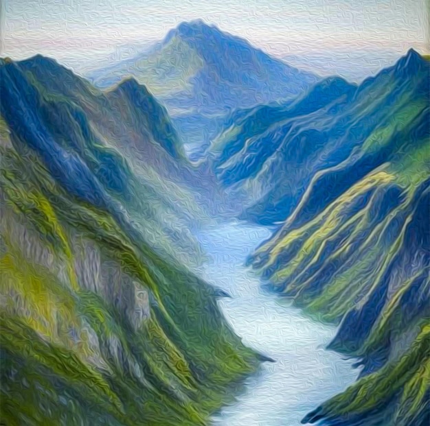 landscape, oil painting, illustration for background