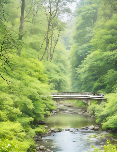 Landscape photo taken at Kawarau Bridge near Queenstown of New Zealand ai generated