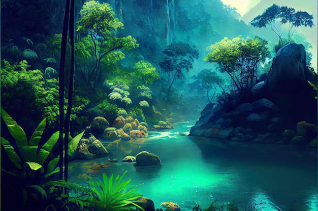 Landscape of rainforest