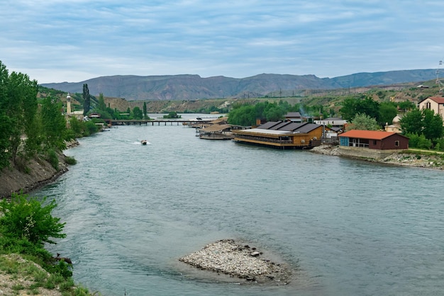 Landscape on the river Sulak Dagestan