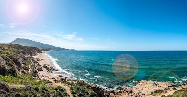 Landscape of sardinian coast in spring